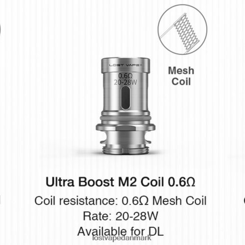 Lost Vape Ultra boost coils (5-pak) m2 v2 0,6 ohm P4HP347 Lost Vape Review Danmark